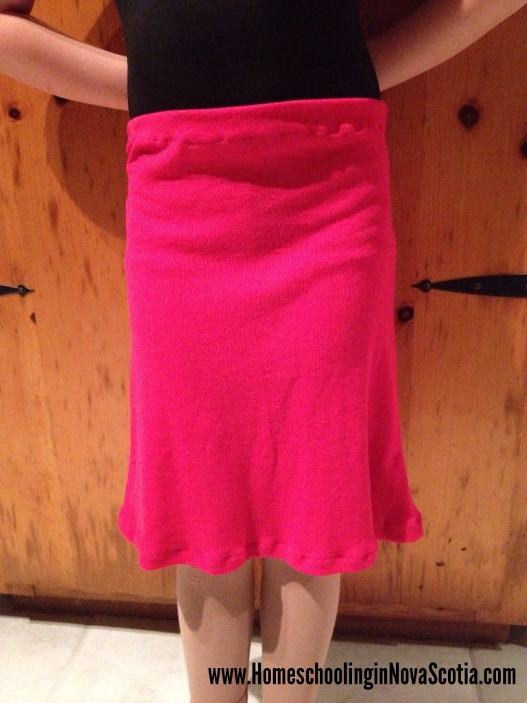 sewing a skirt