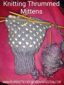 Knitting thrummed mittens