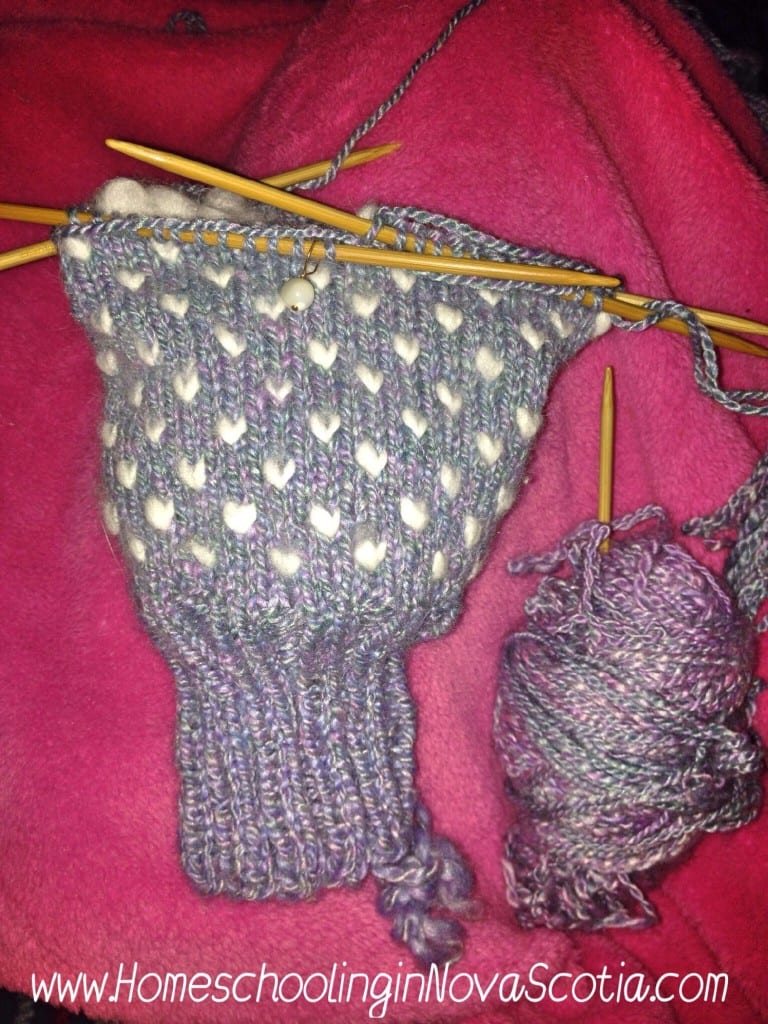 knitting thrummed mittens