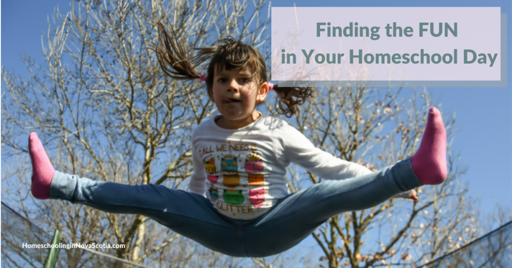 finding the fun in your homeschool - girl jumping on trampoline