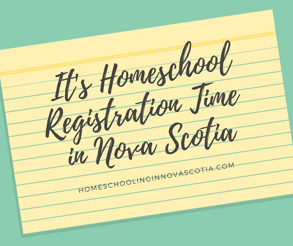 it's homeschool registration time